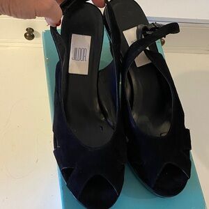 Jildor Black Women's Slingback Heels